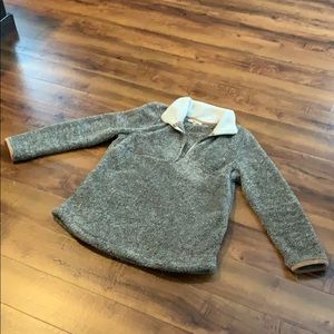 Entro fuzzy pullover jacket half zip adult small